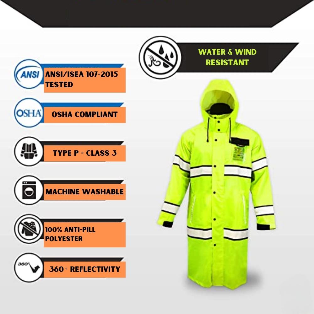 High Vis Rain Jacket (Small): image 4